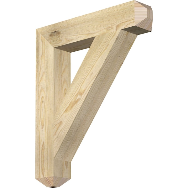 Ekena Millwork Traditional Craftsman Rough Sawn Bracket, Douglas Fir, 4"W x 22"D x 26"H BKT04X22X26TRA04RDF - main